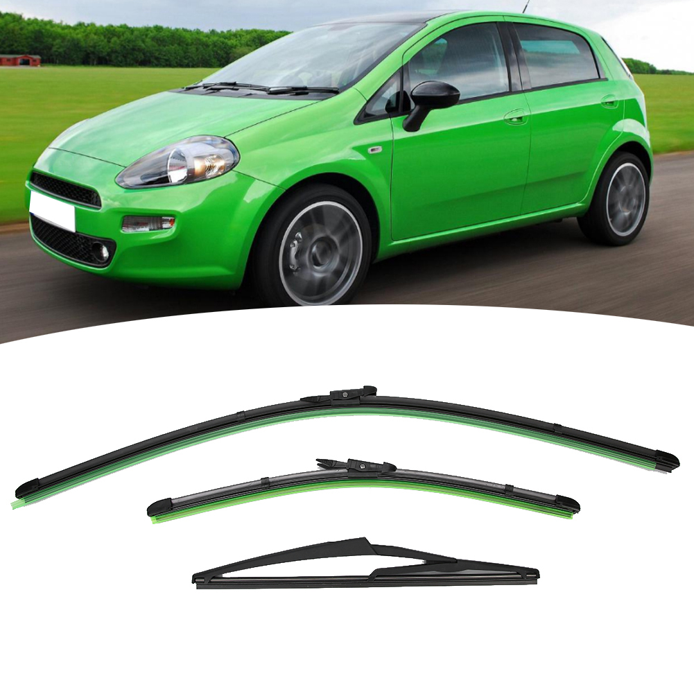 3-teiliges Scheibenwischer-set (vorne Und Hinten) Passend Für Fiat Grande Punto 199 Schrägheck