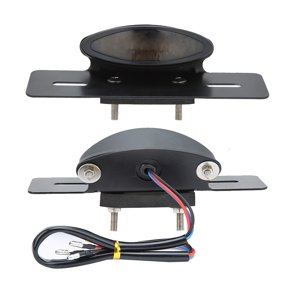 Universelle 12v Led-motorradbremsleuchte, Rücklicht Mit Schwarzer Halterung, Getönter Linse, Rotem Licht, Motorrad-tuning-zubehör