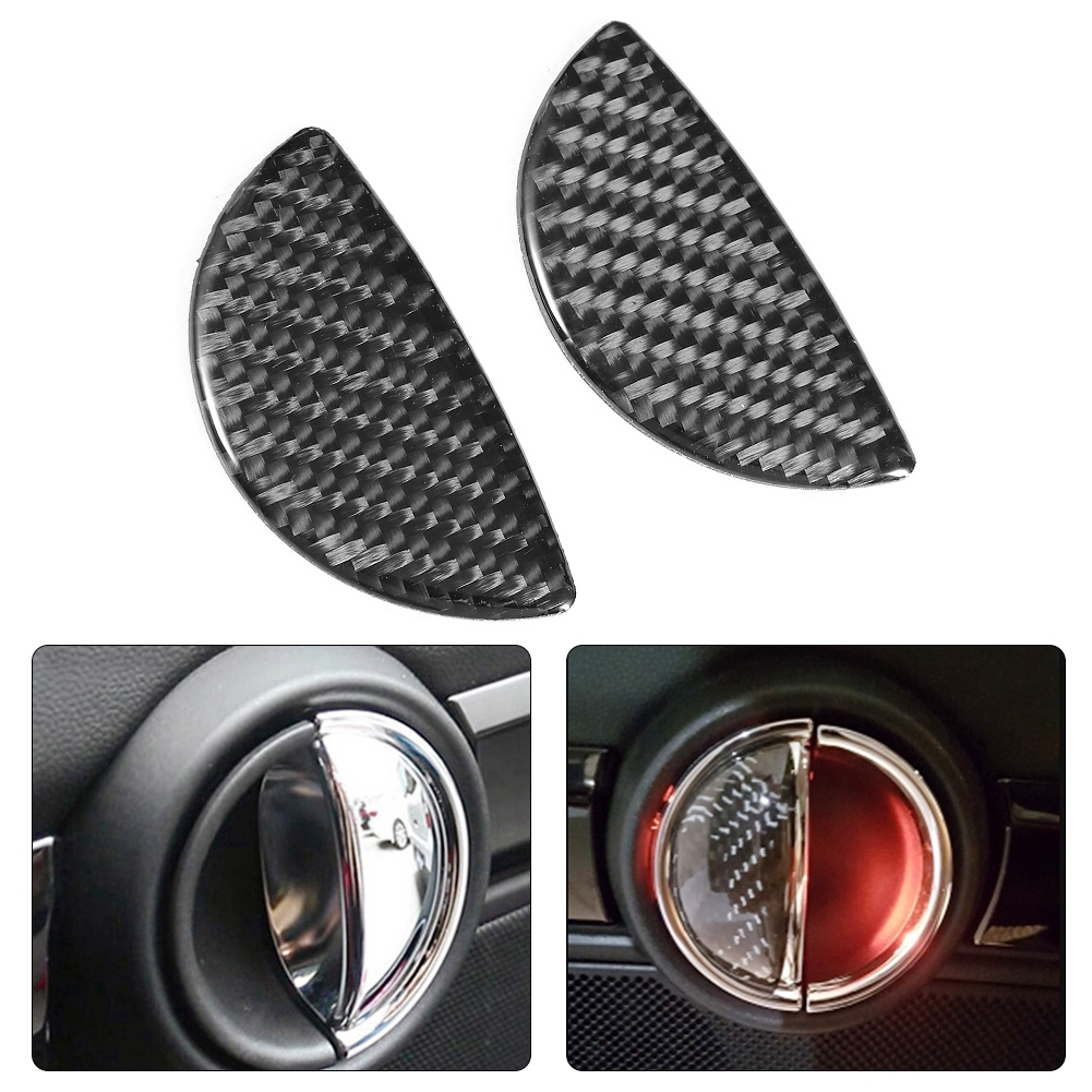 Set Mit 2 Dekorativen Carbonfaser-aufklebern Für Die Türgriffe Im Innenraum, Kompatibel Mit Mini Cooper R55/r56/r60, Carbon-schwarz-finish, Schutz Und Stil