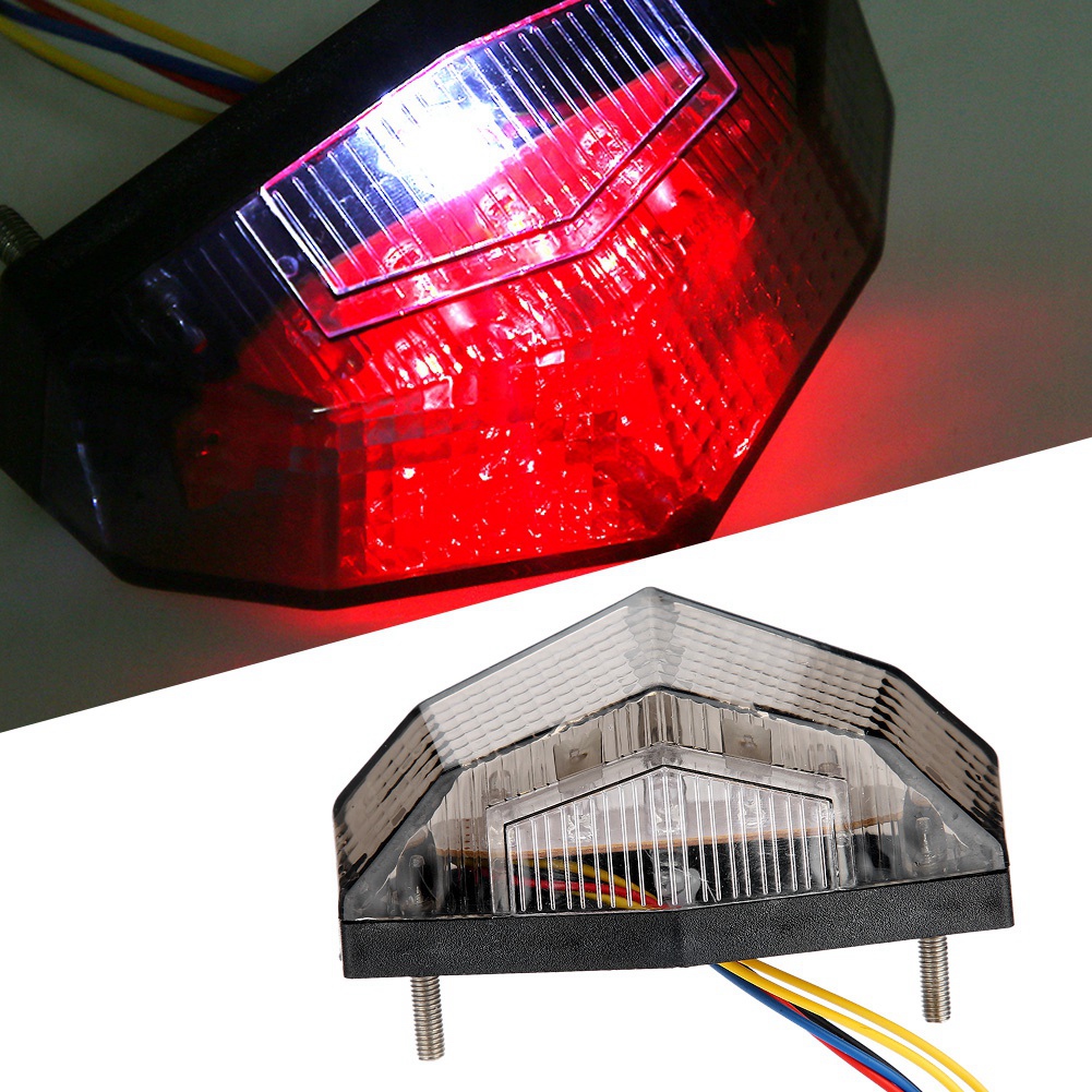 Modifiziertes Led-motorradrücklicht Mit Integrierten Blinkern, Brems- Und Signalleuchten, Universelles Rücklicht, Wasserdicht, Hohe Sichtbarkeit