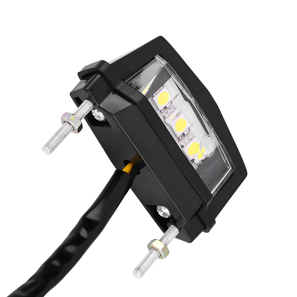 Universelle 12v Led-motorradkennzeichenleuchte, Weißes Rücklicht, Motorradkennzeichenleuchte