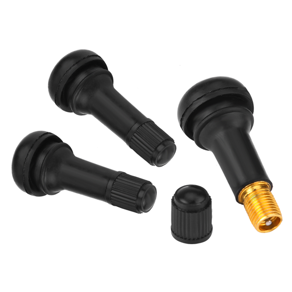 10 Stück Tr413 Auto-reifenventile, Metallschaft, Kurzer Gummischaft