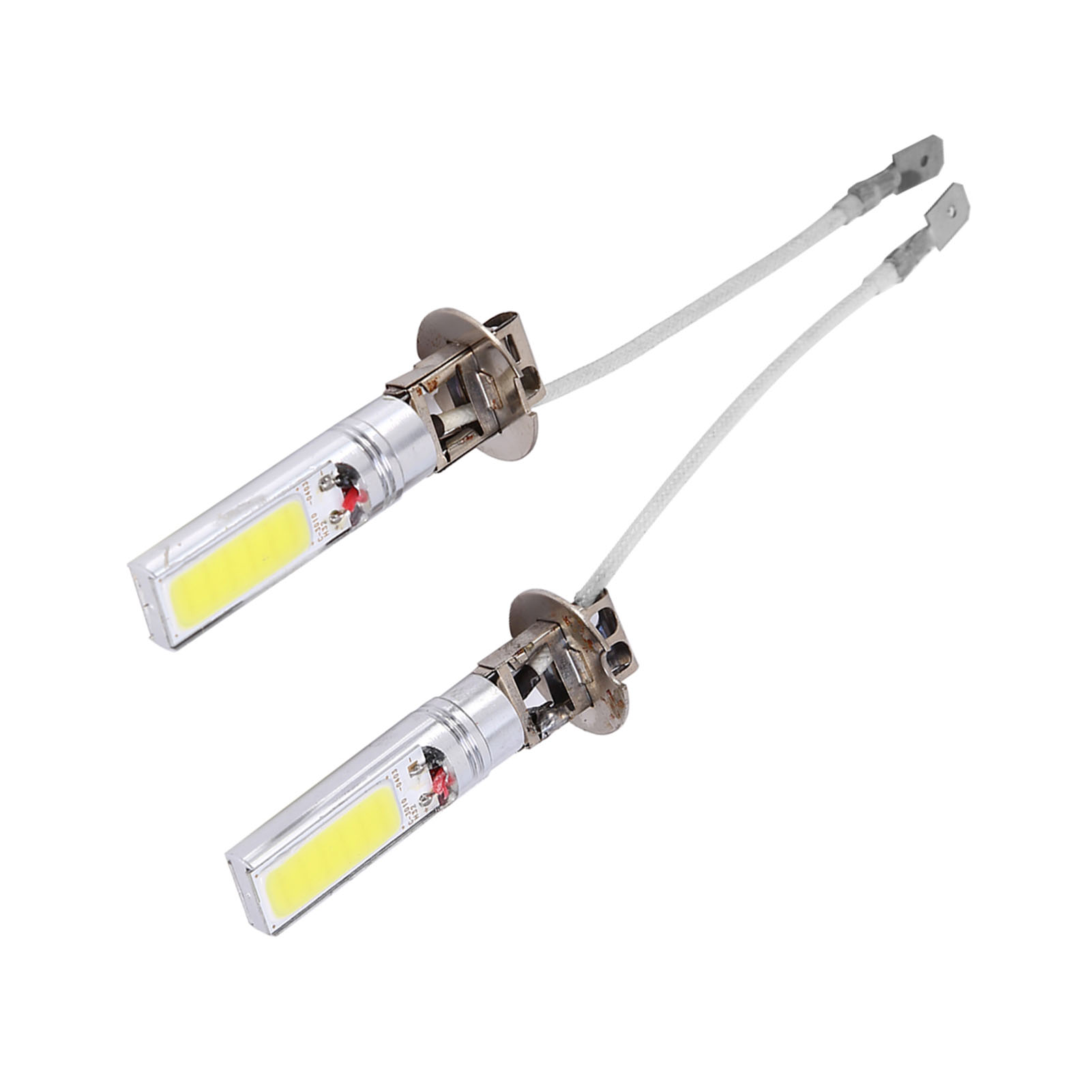 Paar H3 Cob Led-lampen 6000k Xenonweiß, 12v 10w, Nebelscheinwerfer Für Autos, Leistungsstarke Beleuchtung, Direkter Ersatz, Auto.
