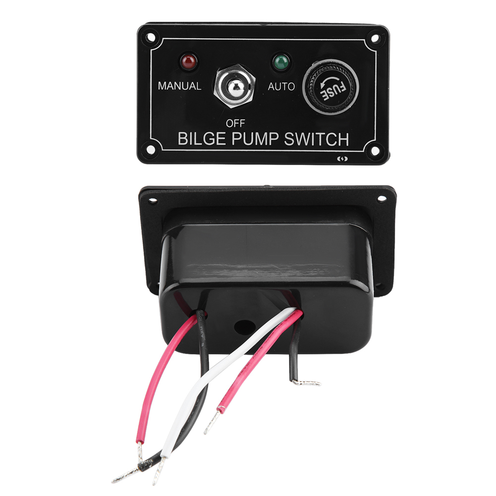 12v Dc Led-bilgenpumpen-schalterpanel - Manuell/aus/auto Für Boote