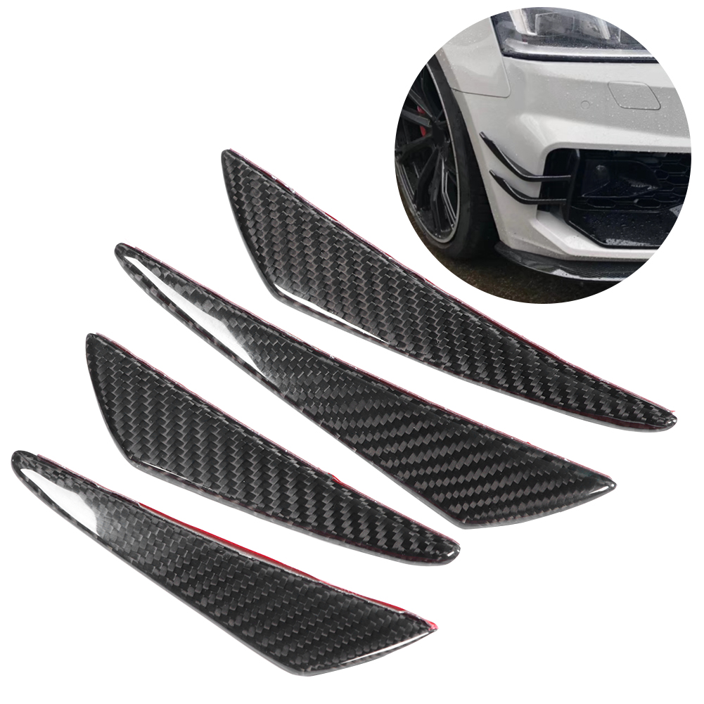 4-teiliges Set Universeller Carbonfaser-stoßstangen-canards/lippenspoiler Passend Für Honda