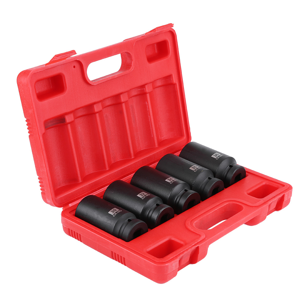 5-teiliges 1/2"-zoll-antriebs-sechskant-steckschlüssel-set Für Radnabenmuttern, Werkstattwerkzeug, 30 Mm, 32 Mm, 34 Mm, 35 Mm, 36 Mm