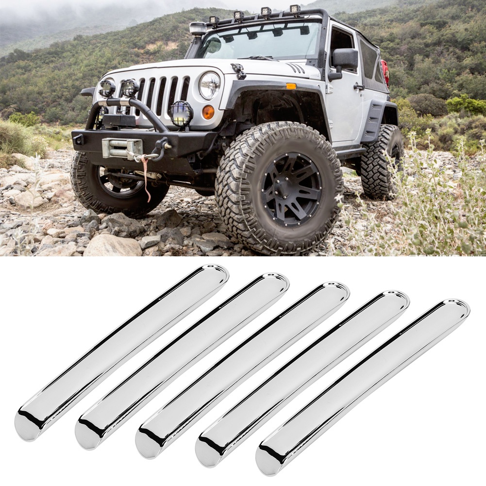 5-teiliges Set Galvanisierter Türgriff-zierleistenaufkleber Für Die Außenseite (4 Türen), Passend Für Wrangler Jk 2007-2017