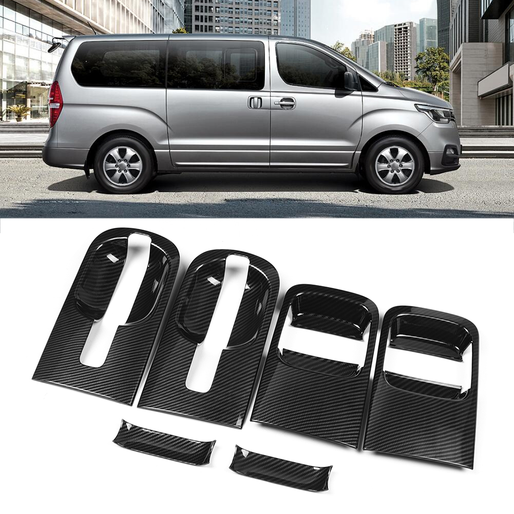 6-teiliges Set Türgriffschalen In Carbonfaser-optik, Passend Für Hyundai Grand Starex H1 2019