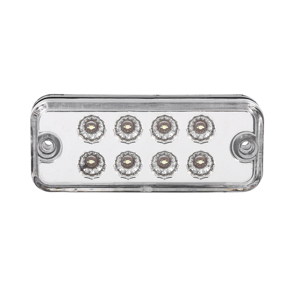 6 Led-seitenmarkierungsleuchten Mit Je 8 Weißen Leds, Abstandsanzeige Für Lkw, Anhänger Und Nutzfahrzeuge – 6-lampen-signalset