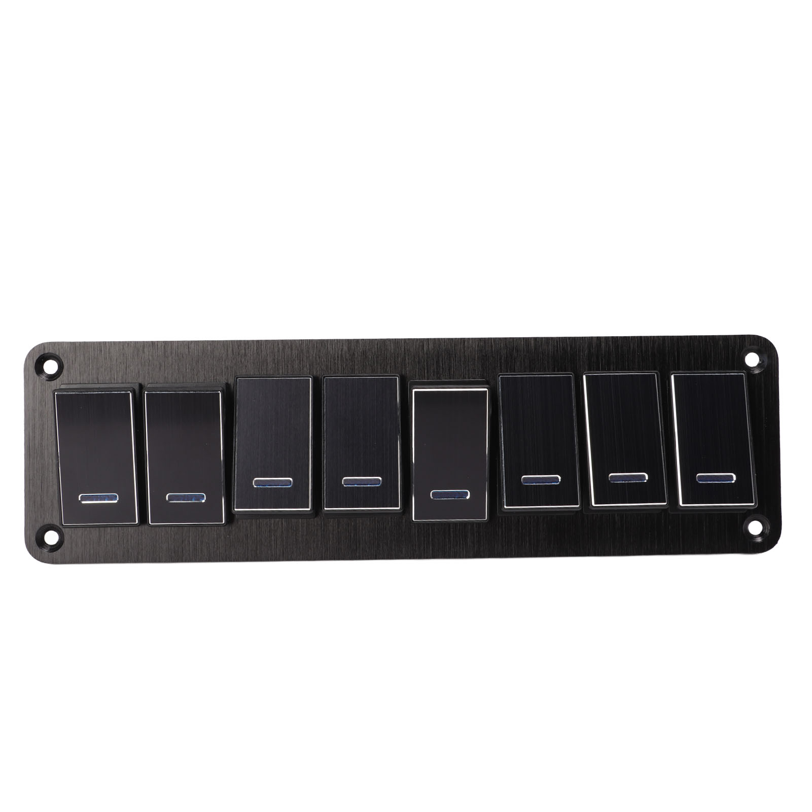 8-schalter-panel 12-24v Aluminium Blaue Led 3-pin Lichtsteuerung Für Auto, Wohnmobil, Motorrad, Bus, Anhänger, Utv