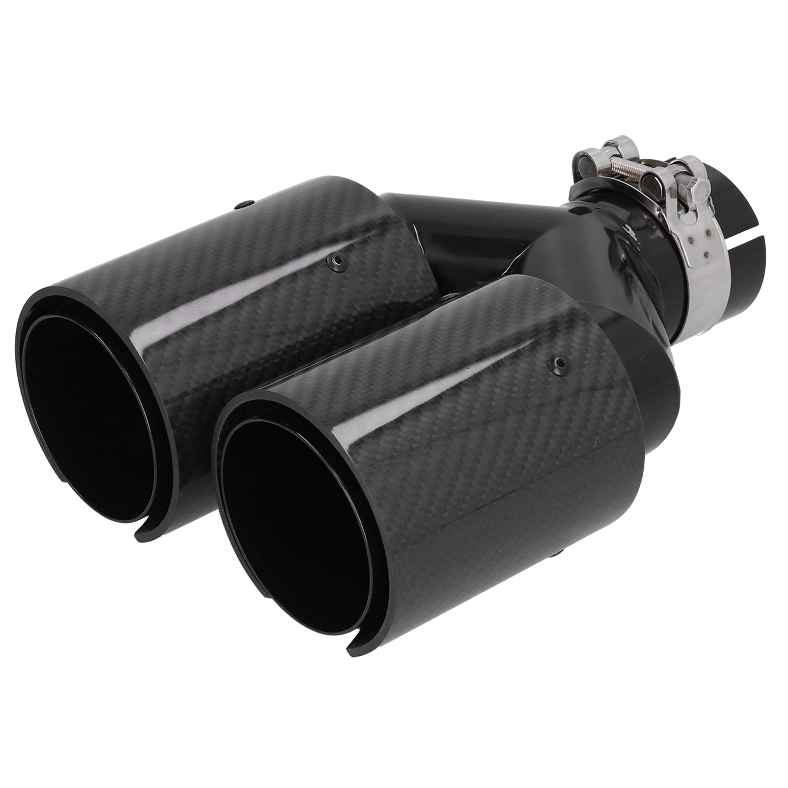 Doppelter Y-förmiger Auspuffausgang 93 Mm, Einzelner Einlass 63 Mm, Universelles 2-in-1-autoauspuffrohr, Tuningzubehör Aus Edelstahl.