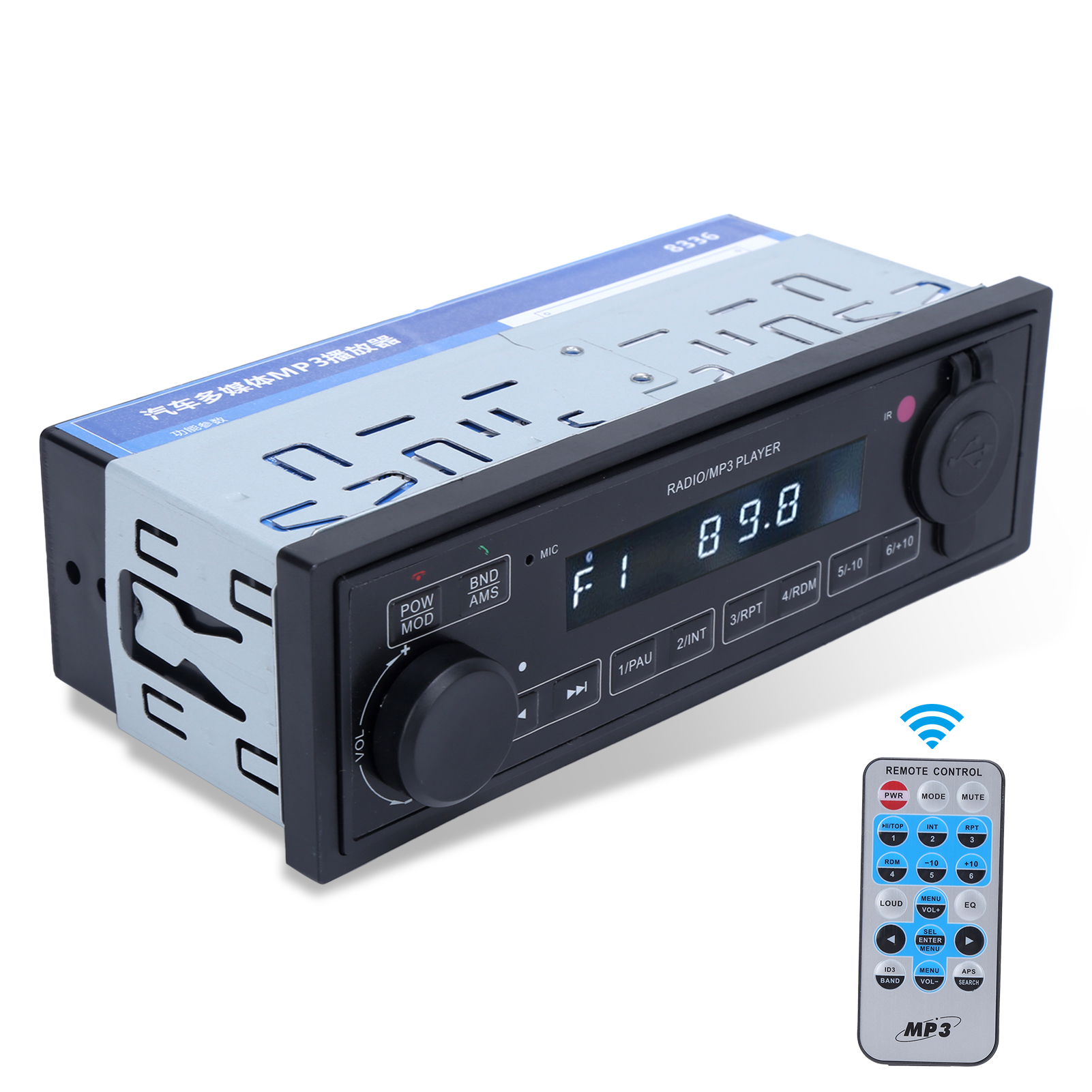 Autoradio Mit Mp3-player, Bluetooth, Usb-ladegerät Und Fernbedienung Für Boote Und Wohnmobile