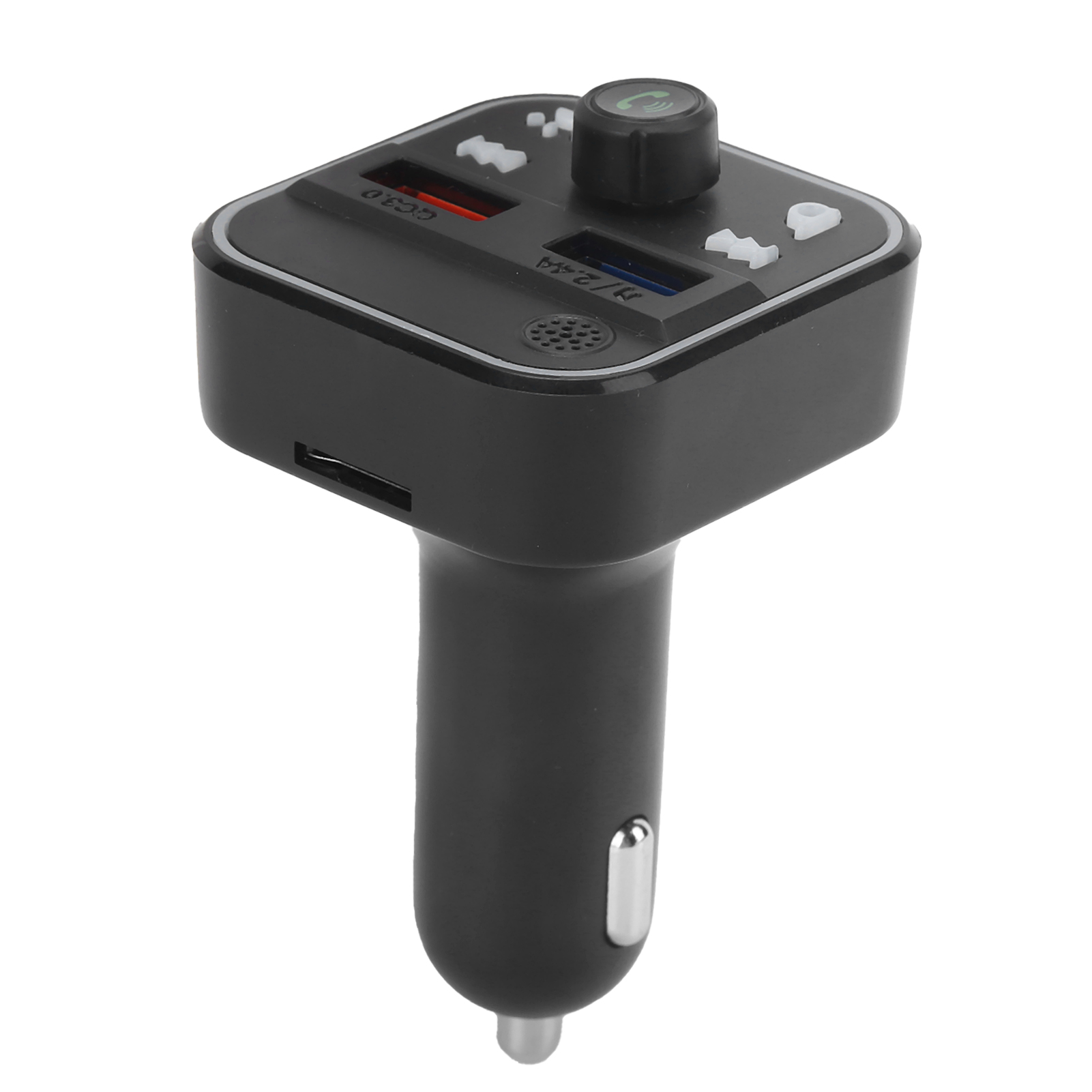 12–24 V Bluetooth-fm-transmitter Fürs Auto, Mp3-player Mit Qc3.0-schnellladefunktion, Rgb-led-hintergrundbeleuchtung, Sprachsteuerung Und Google Assistant-kompatibilität
