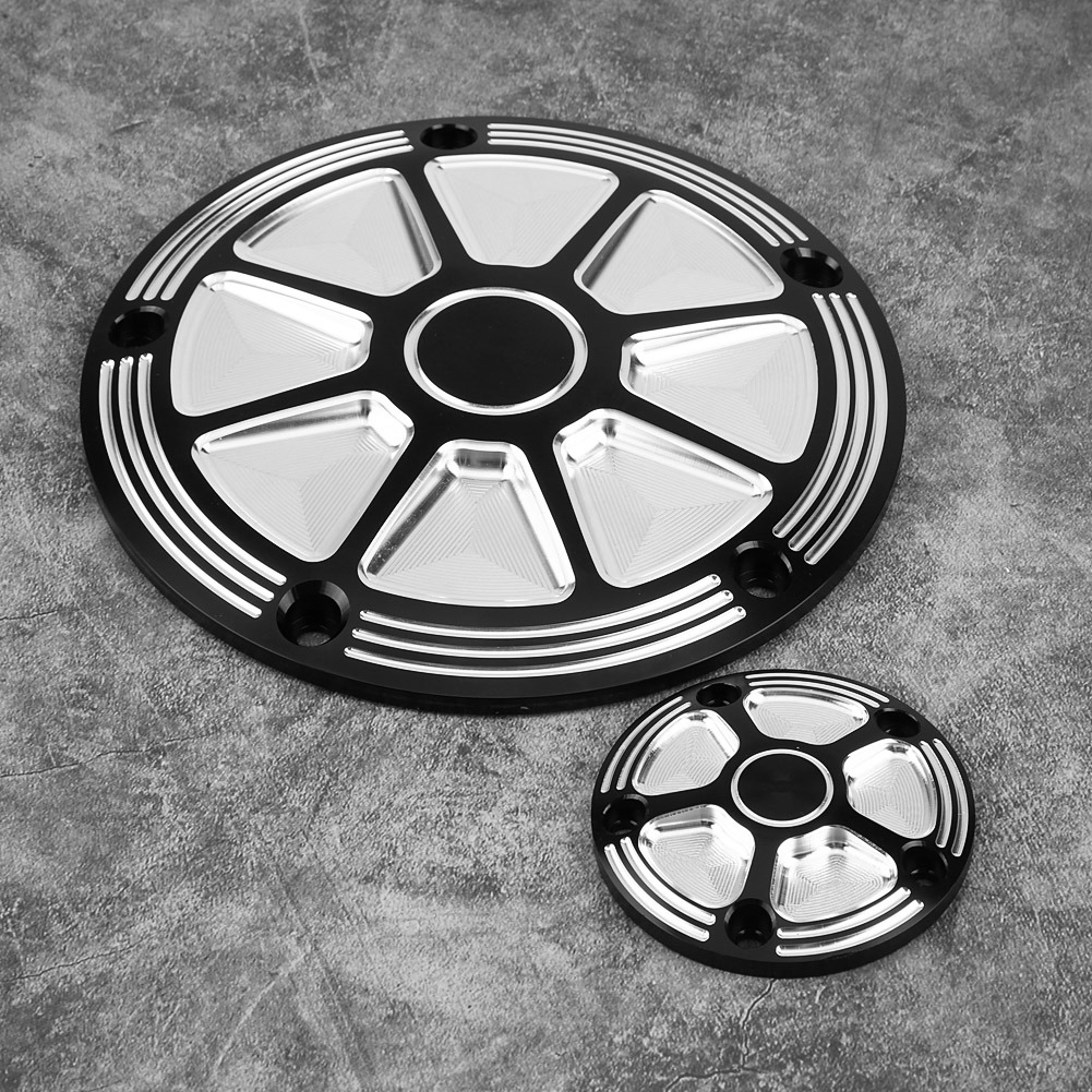 2-teiliger Cnc-gefräster Aluminium-motordeckel Für Road King Softail Dyna, Derby-zündkerzenabdeckung, Robuste Ausführung, Individuelles Motorradzubehör.