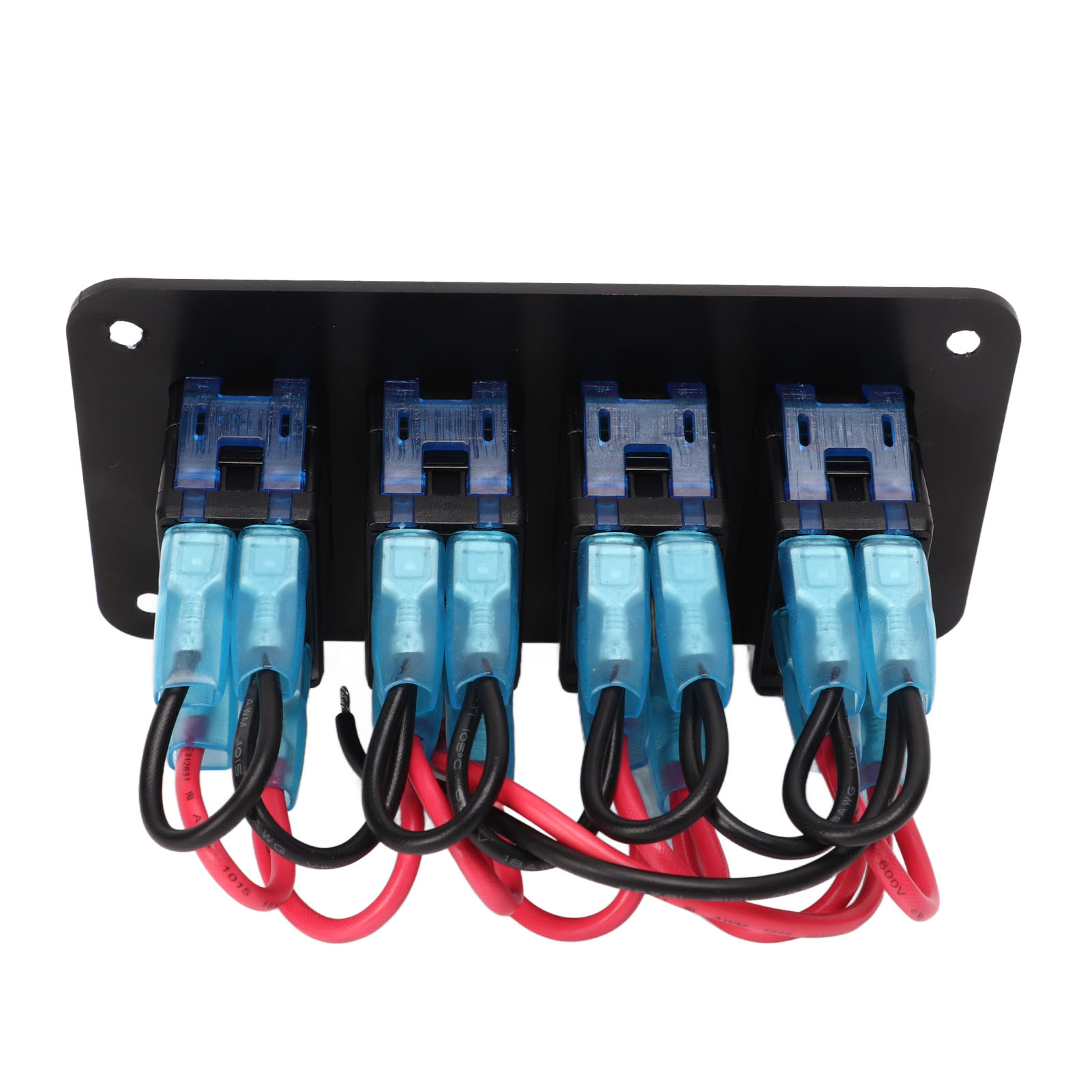 Vorverdrahtetes 4-schalter-wippschalterfeld Aus Aluminiumlegierung Für 12–24 V Gleichstrom, Geeignet Für Pkw, Wohnmobile, Motorräder, Busse, Anhänger Und Utvs.