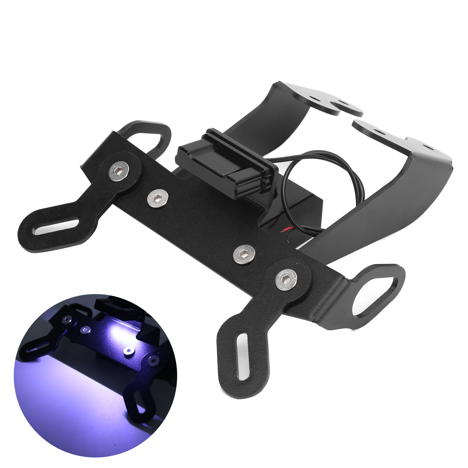 Led-kennzeichenhalter Mit Kennzeichenbeleuchtung Für Yamaha Mt-09 Fz-09 2017-2020, Inklusive Kennzeichenbeleuchtung, Heckflügel-entfernungssatz, Weiße Beleuchtung, Kompatibel Mit Motorrädern.