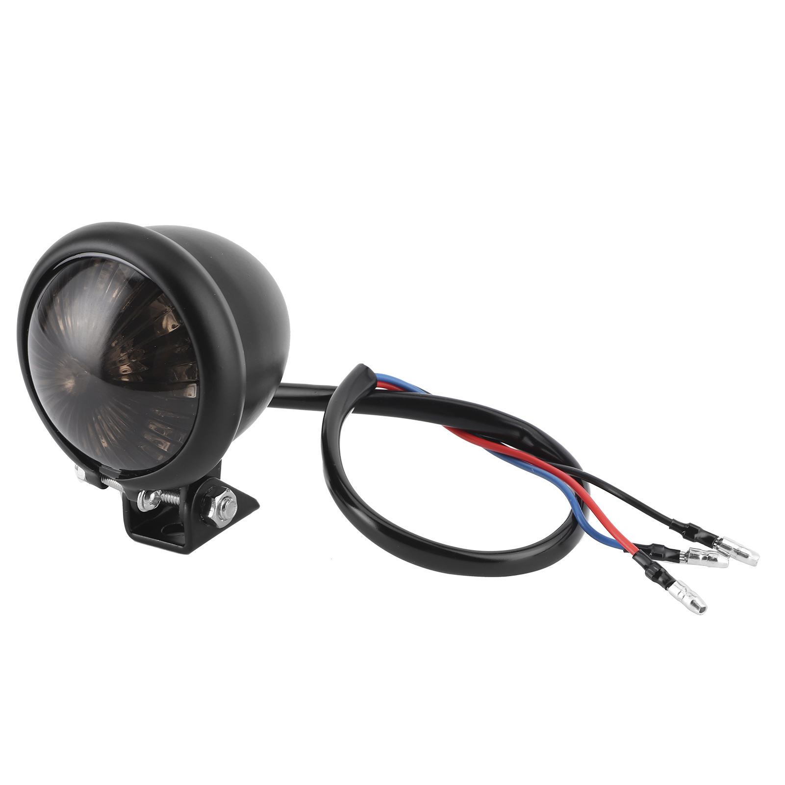 Universelle 12v-led-rückleuchte Mit Blinklicht Für Motorräder, Bremslicht Mit Befestigungsschrauben, Schwarzes Gehäuse Mit Getönter Linse, Signallampe