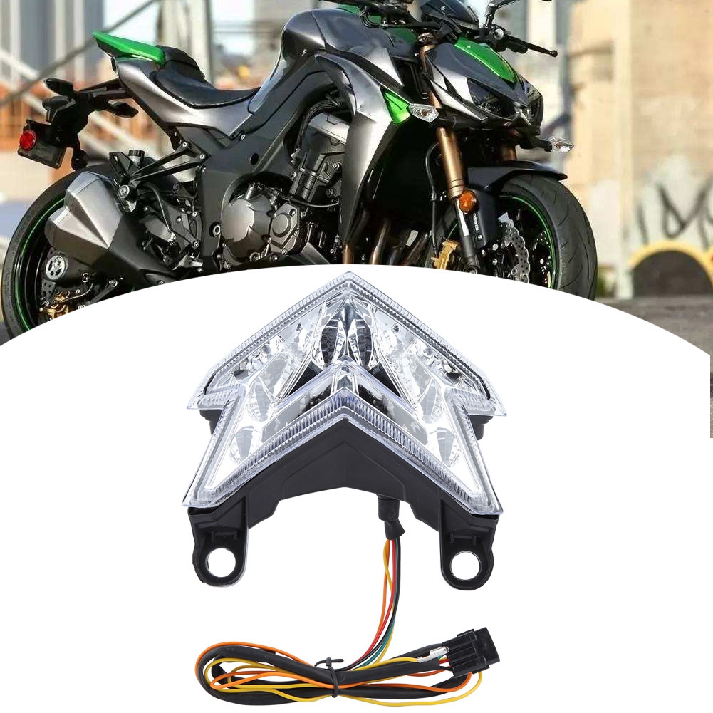 Led-rücklicht Für Kawasaki Z800 2013-2014, Integrierte Blinker Und Bremslichter, Weiße Optik, Universelle Signallampe, Direkter Ersatz.