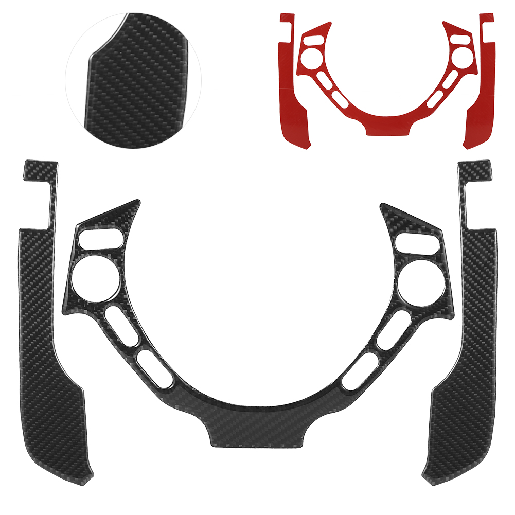 3-teiliges Lenkraddekor-set Mit Carbonfaser-innenknopfabdeckung, Passend Für Nissan Gtr R35 08‐16