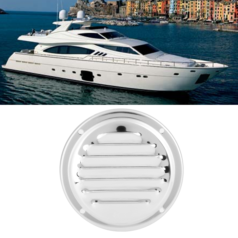 Runde Lüftungsöffnung Aus Seewasserbeständigem Edelstahl, Lüftungsgitter Mit Lamellen, Robuste Lüfterabdeckung Für Boote, Wohnwagen Und Den Außenbereich