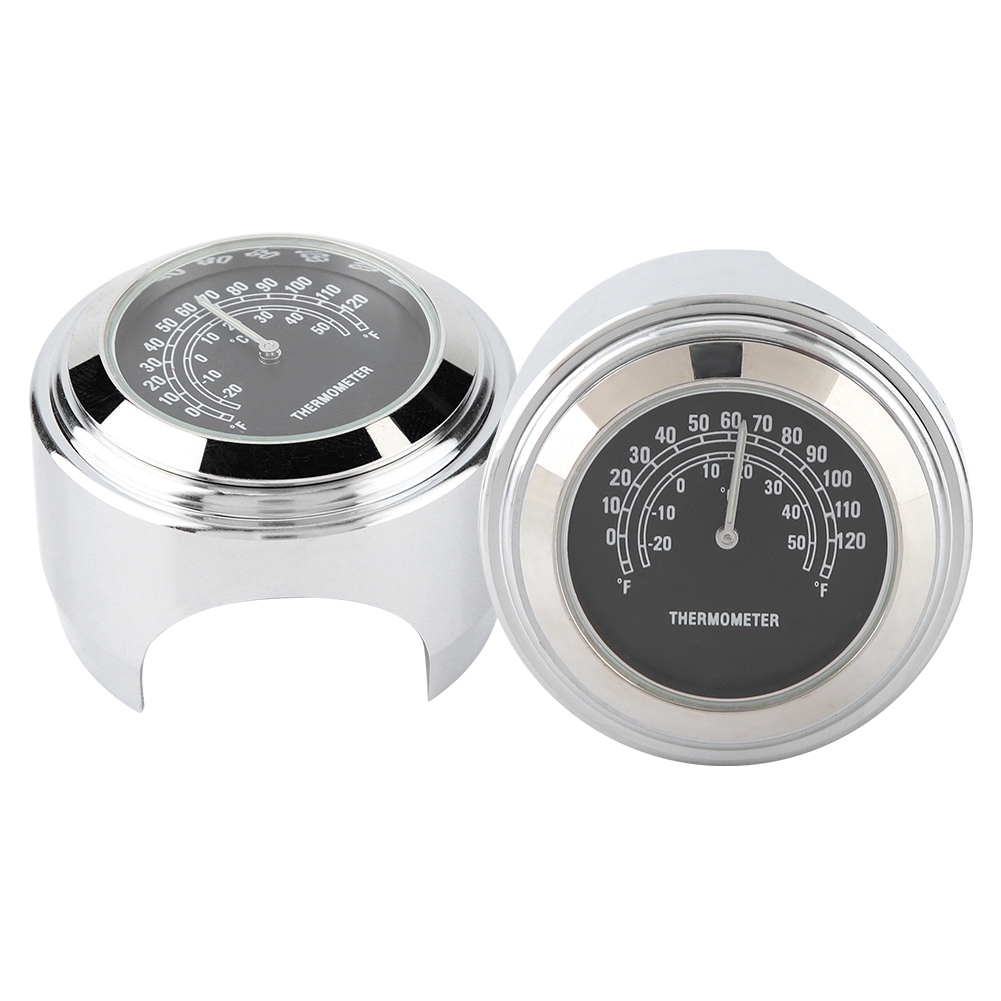 Motorradthermometer 22-25 Mm, Lenkertemperaturanzeige, Wetteranzeige, Geschwindigkeitsmesser, Kompatibel Mit Lenkerrohren, 1 Stück.