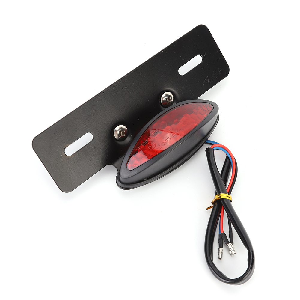 Retro-led-rücklicht Im Oval-design Für Honda-motorräder, Bremslicht Mit Kennzeichenbeleuchtung, Rote Linse, Motorrad-rücklicht, Individuelle Beleuchtung
