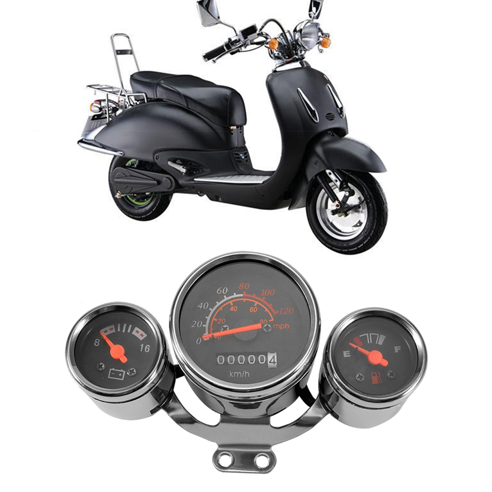 Digitales Motorrad-instrumentencluster Mit Drehzahlmesser, Geschwindigkeitsmesser, Kilometerzähler Und Tankanzeige, Komplettes Set Für Das Armaturenbrett