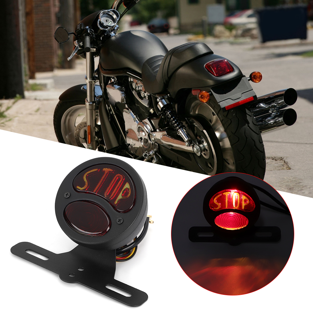 12v Universal Motorrad-rücklicht Bremslicht Mit Halterung