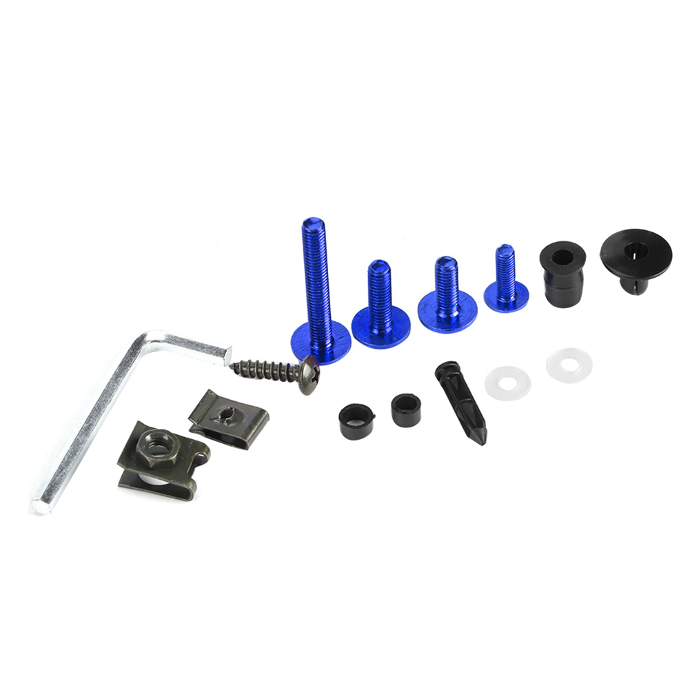 223-teiliges Motorradverkleidungsschrauben-set, Windschutzscheibenschrauben, Muttern, Motorradkarosserie-befestigungsmaterial, Silber