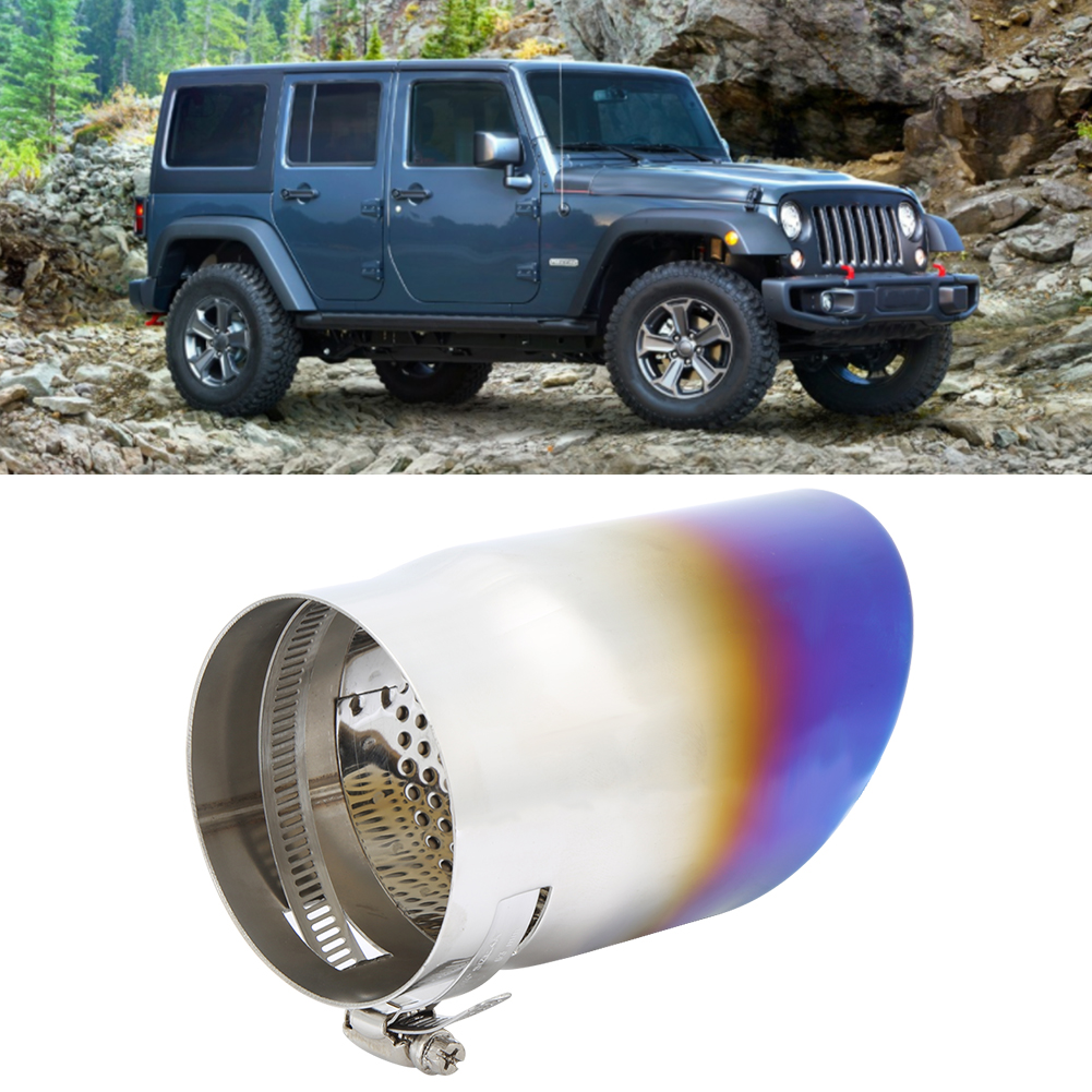 Auspuffendrohr Aus Edelstahl, Heckauslass, Passend Für Jeep Wrangler Jl Ab Baujahr 2018, Chrom-finish, 2,5 Zoll Durchmesser, Einteilig.