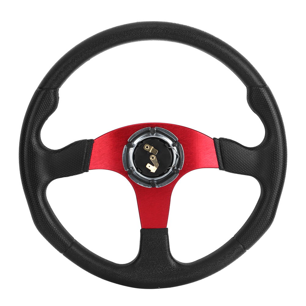 350 Mm/14 Zoll Rennwagen-sportlenkrad, Tiefes Lenkradbett, 6-loch-befestigung, Universell, Modifiziertes Zubehör, Rot