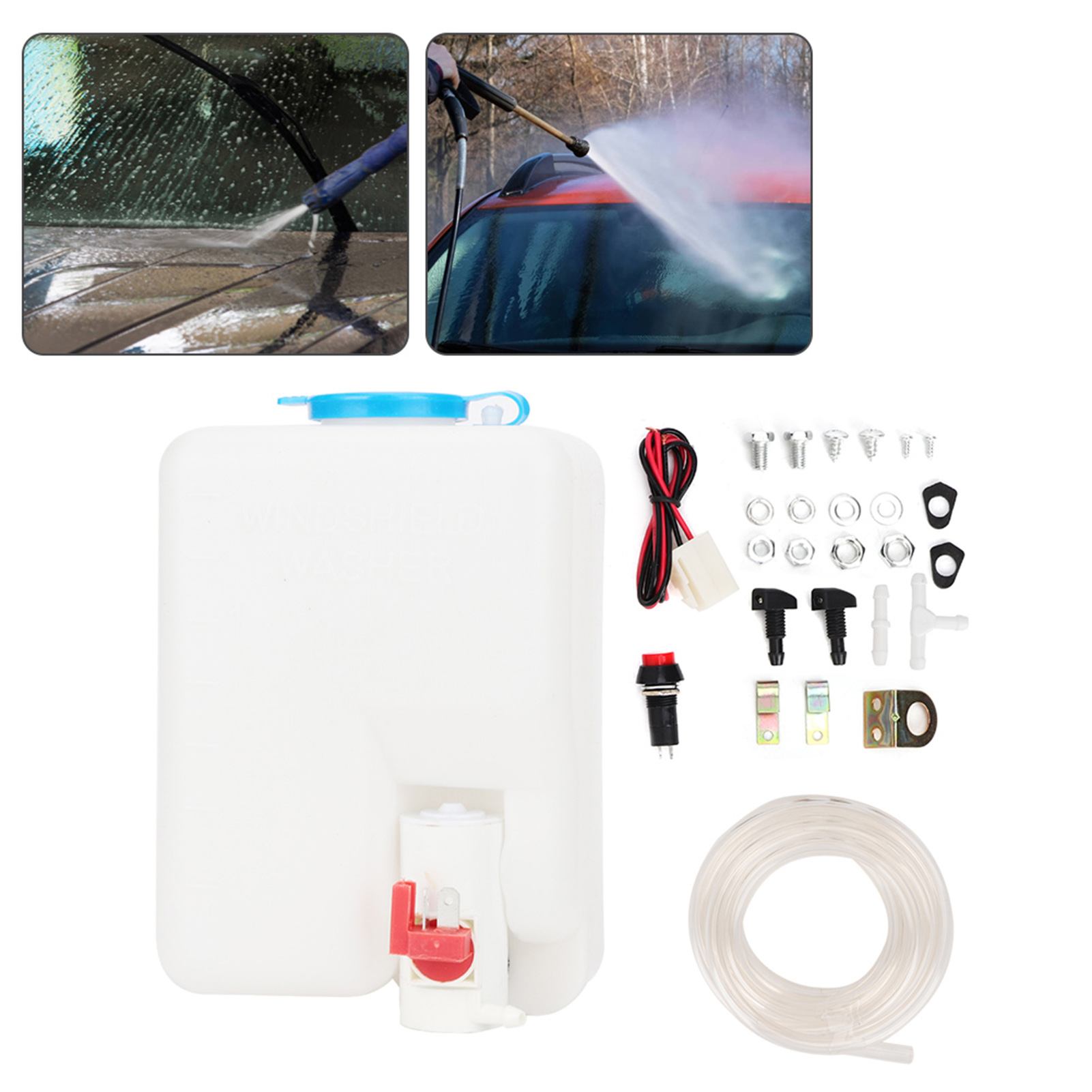 12v 1,8l Scheibenwaschpumpen-set, Universeller Scheibenwaschflüssigkeitsbehälter Für Autoscheibenwischer