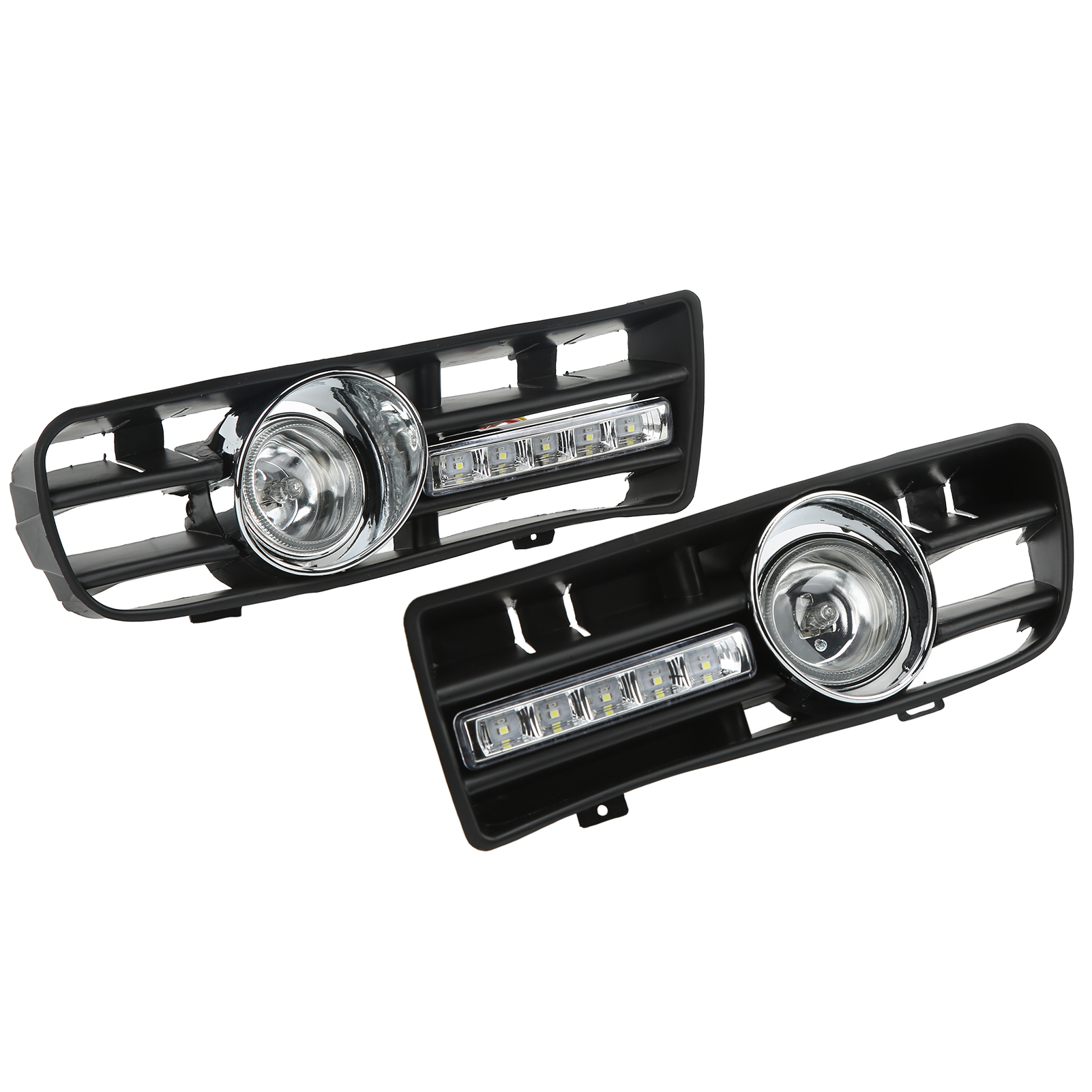 2x H3 Nebelscheinwerfergitter Mit Led-tagfahrlicht Für Golf Mk4 Tdi 1997-2006