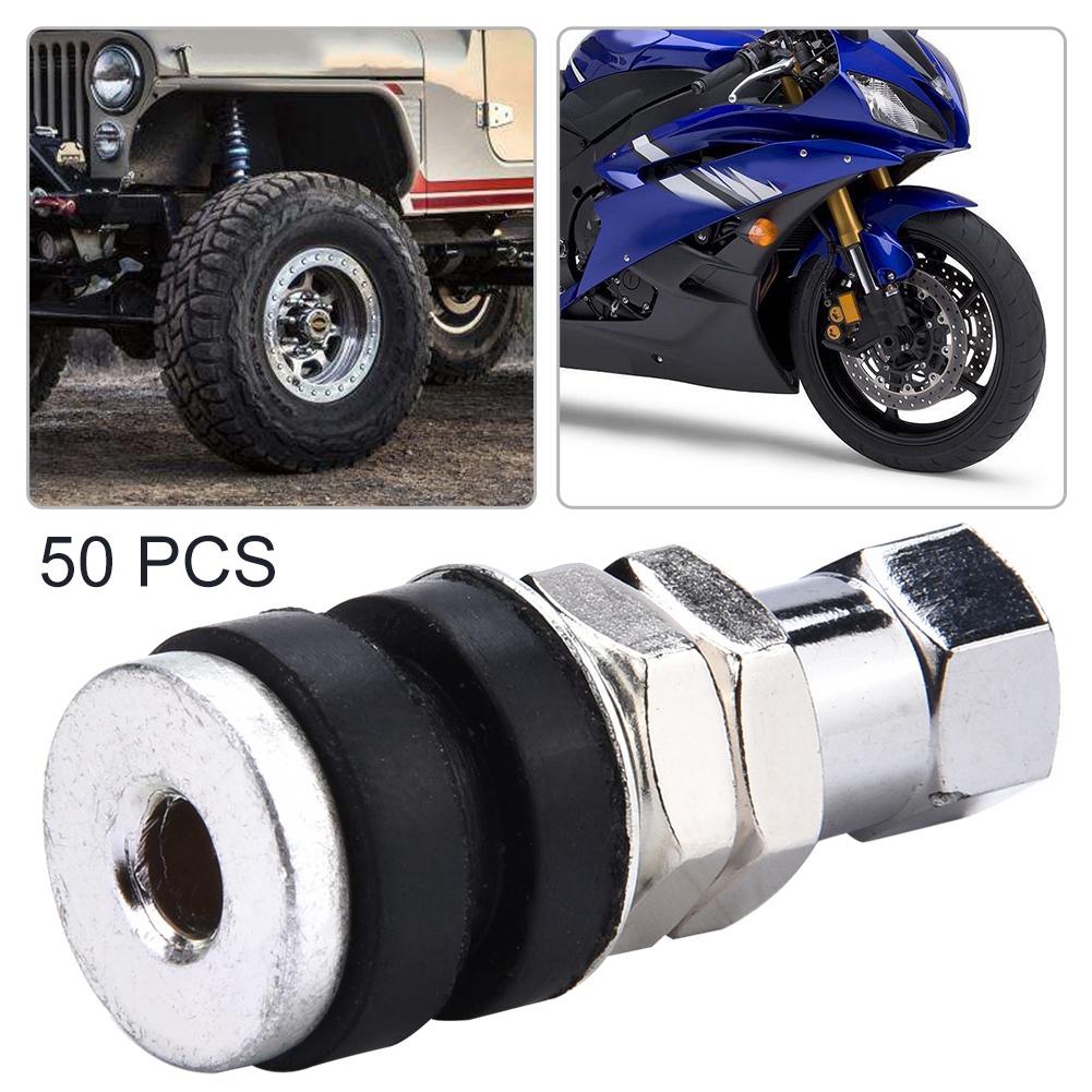 Universelles Schlauchloses Reifenventil, 50 Stück, Für Motorrad, Fahrrad Und Auto - Hochleistungs-aufblasdüse, Schlauchloses Radventil, Ersatzteil.