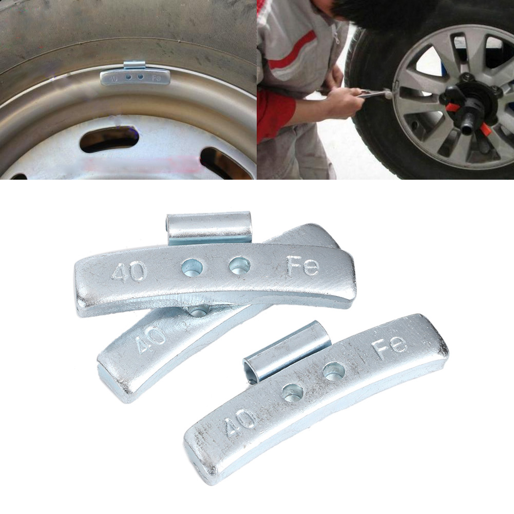 50 Stück 40 G 1,4 Oz Clip-on Radwuchtblöcke Aluminiumlegierung P-style Reifengewicht-auswuchtsortiment (ohne Radwuchtzange)