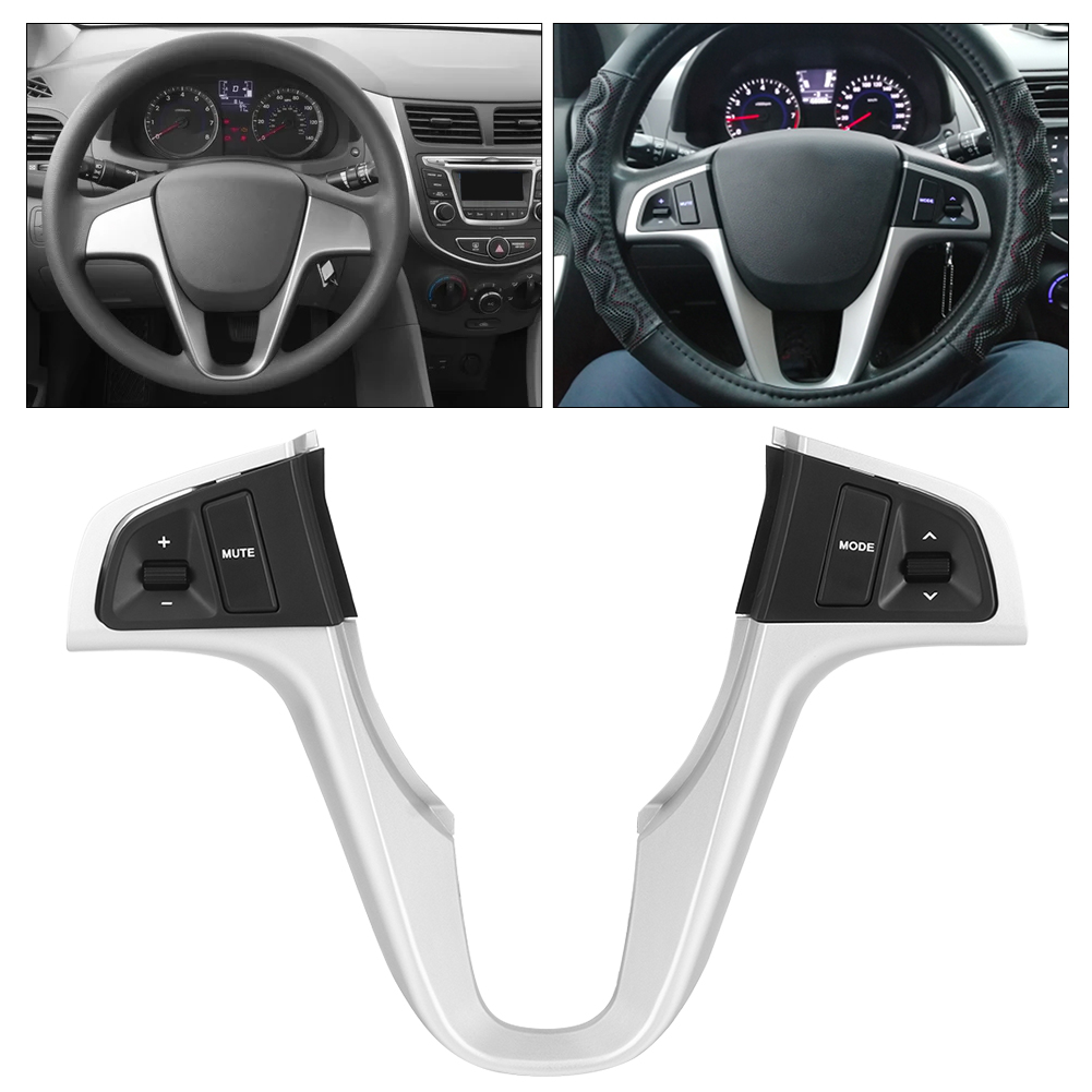 Lenkradfernbedienung Mit Linken Und Rechten Tasten, Passend Für Hyundai Accent Rb (2011–2017), Blaue Hintergrundbeleuchtung, Ohne Bluetooth