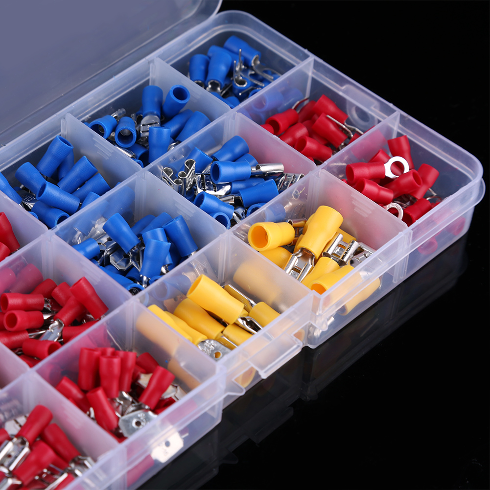Set Mit 280 Crimp-steckverbindern, Verschiedenen Isolierten Klemmen, Aufbewahrungsbox, Mehrzweck-crimpkabelschuh