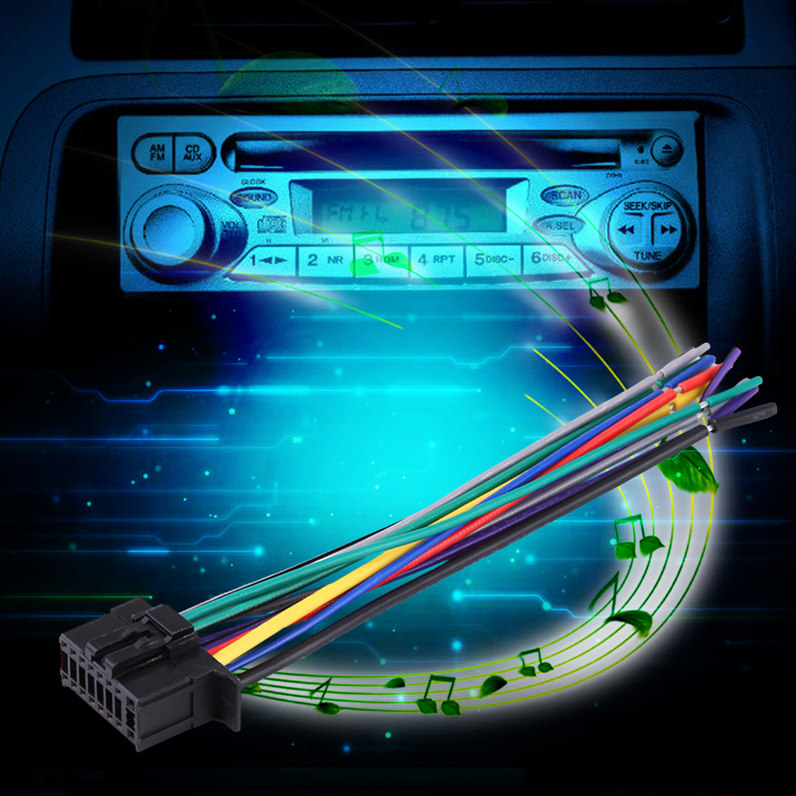 Pioneer 2350 Autoradio-verkabelungssatz, Stecker, Adapterkabelbaum, Schnellinstallation, Stecker/buchse Kompatibel, Oem-qualität, 16 Pins, Auto-audio-zubehör.