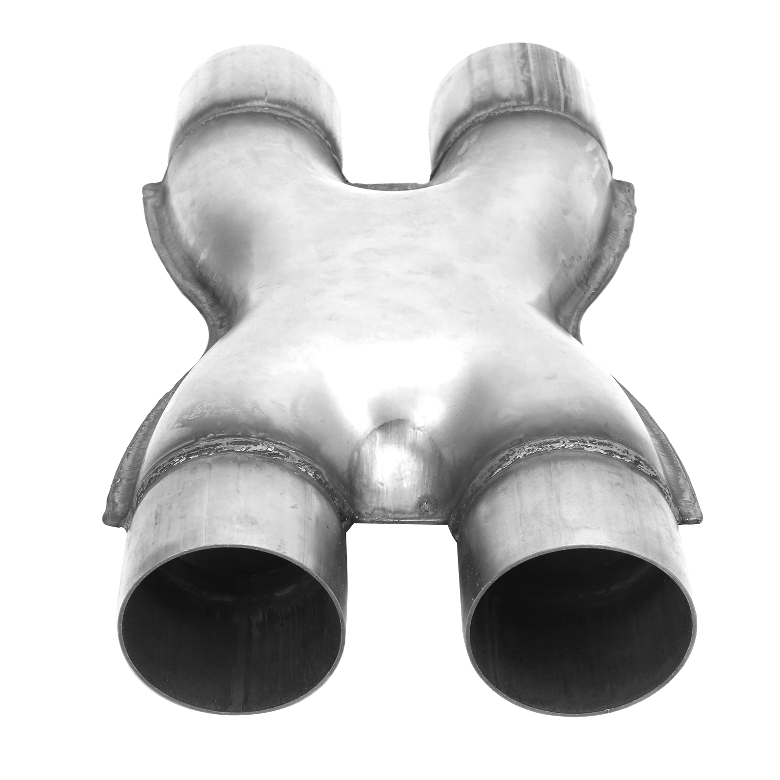 Auspuff Xpipe Doppel-einlass-auslass 2,5 Zoll Universal Edelstahl-querverbindung Universal