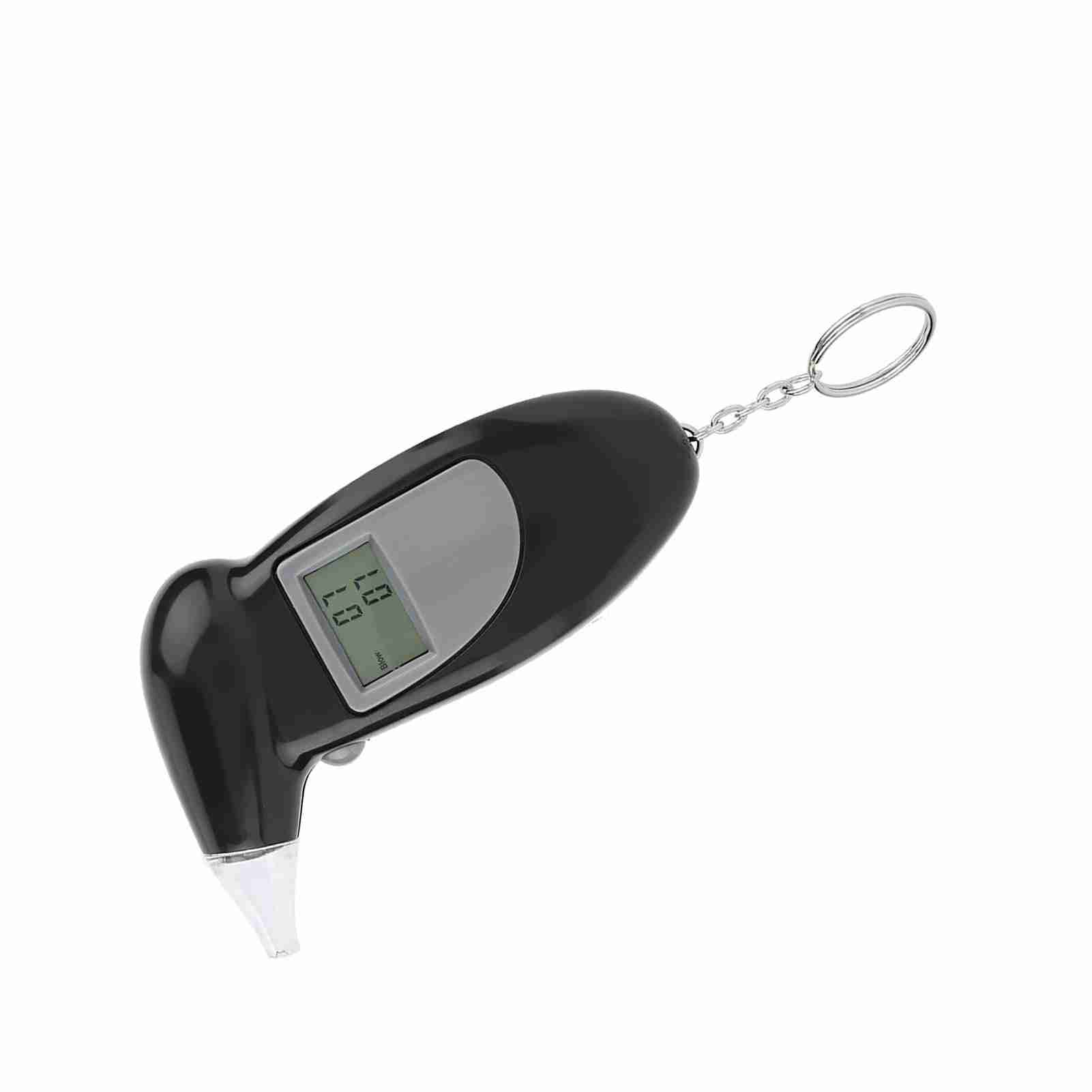 Digitales Alkoholmessgerät Mit Lcd-bildschirm, Tragbarer Alkoholtester Mit Schlüsselanhänger, Packung Mit 50 Mundstücken