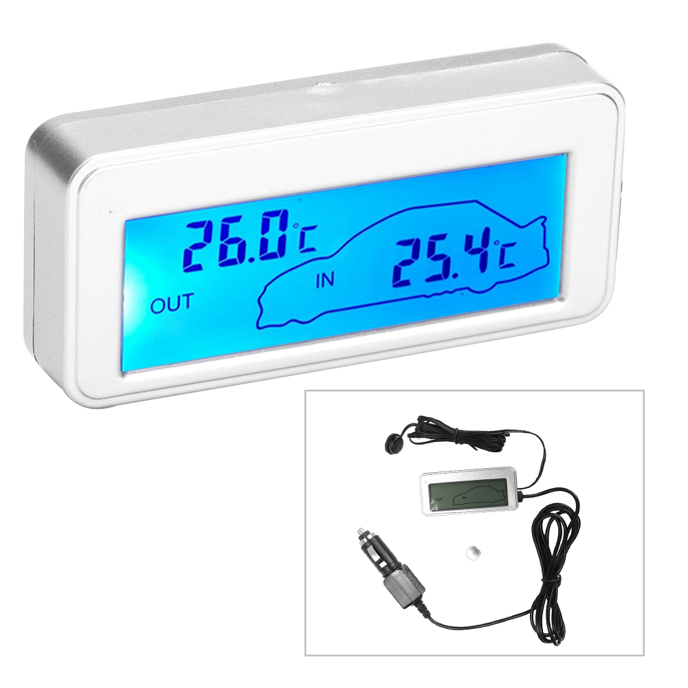 Digitales Kfz-thermometer Mit 12-v-lcd-anzeige Für Den Innen- Und Außenbereich, Geeignet Für Empfindliche Temperaturen