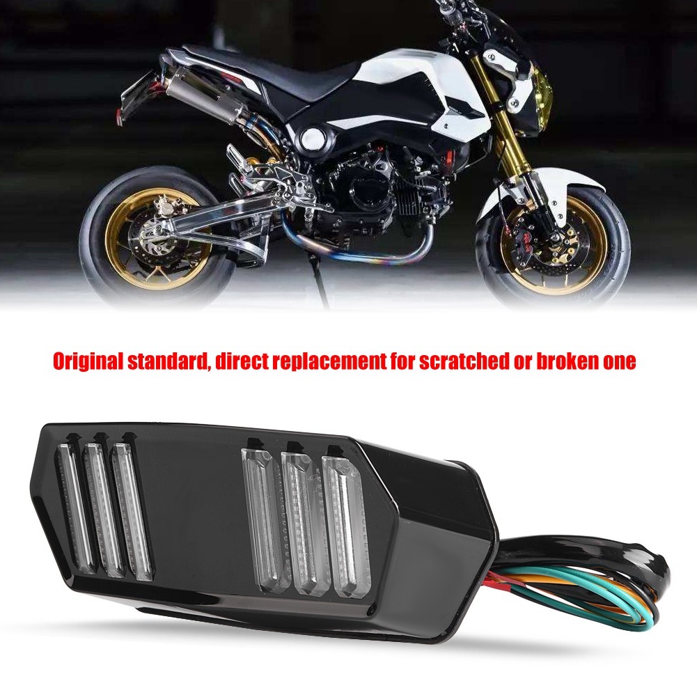 Led-rücklicht Mit Blinkfunktion Für Msx125 Yg-125 Motorrad, Integriertes Brems- Und Blinklicht, Rote Optik, Universelle Montage, Ip67 Wasserdicht, Komplettes 12v-set.
