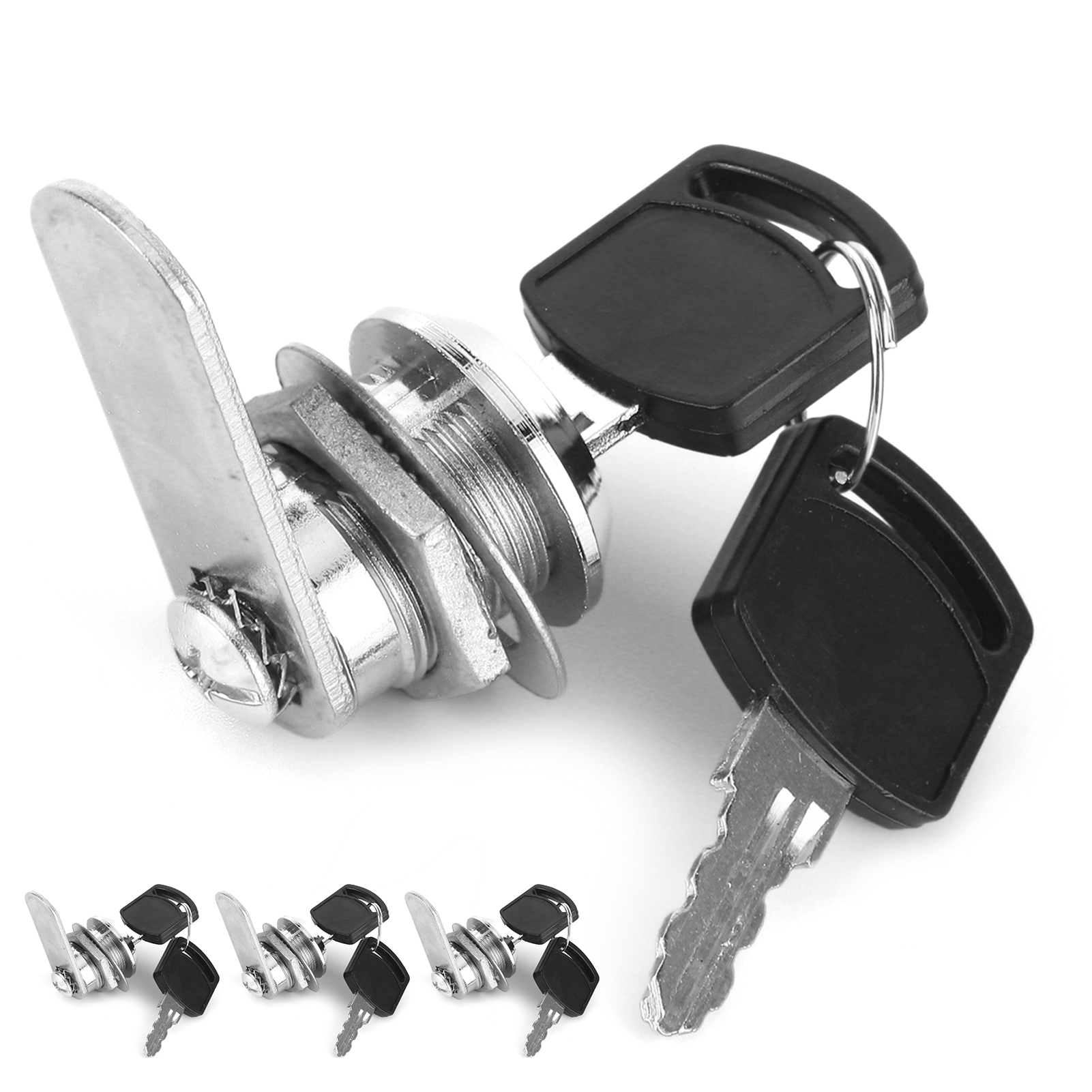 4 Stück Ersatz-nockenschlösser Für Werkzeugkisten, Schubladen, Schränke Und Spinde (rohrverriegelung) Mit Schlüsseln Für Anhänger Und Wohnmobile, 15 Mm Durchmesser