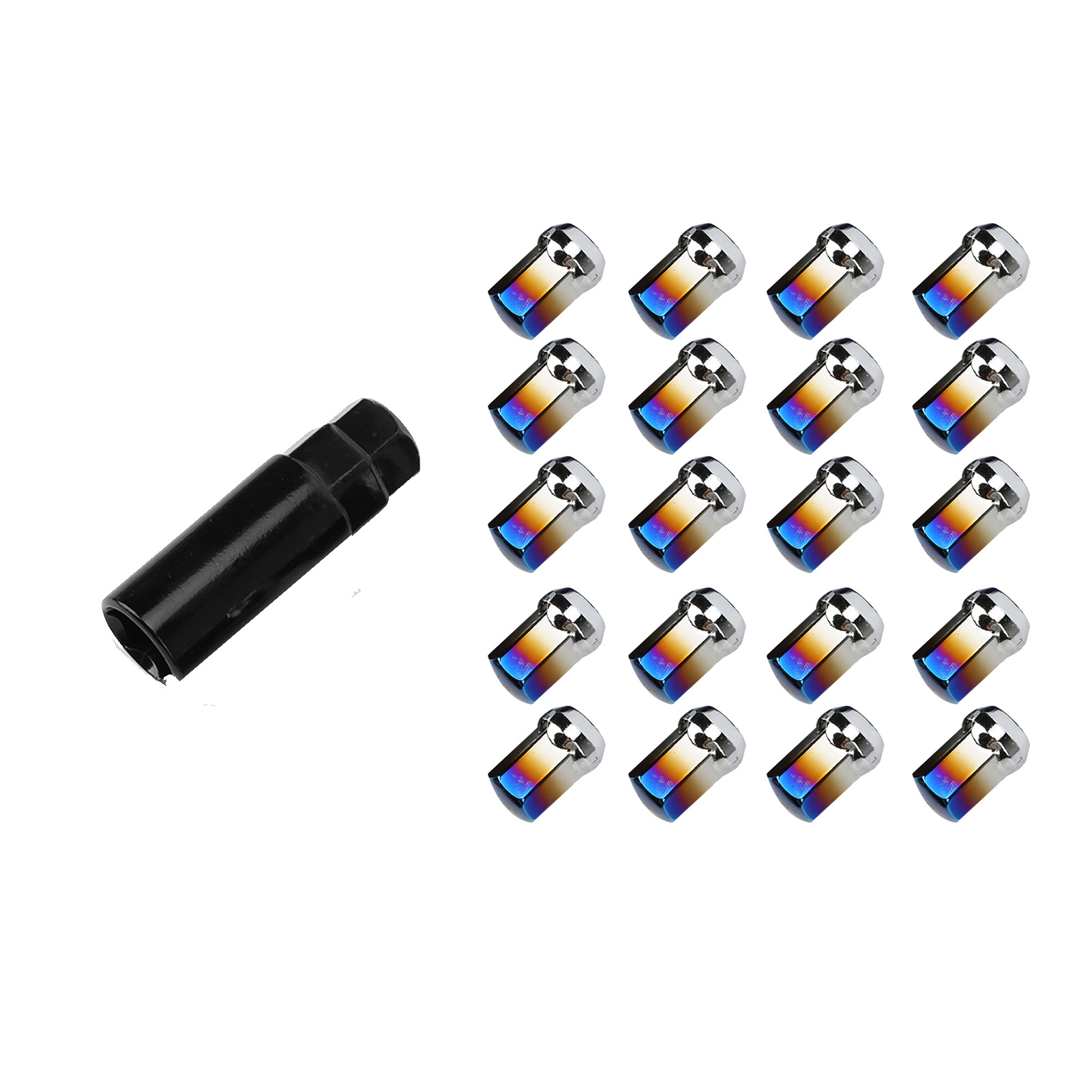 M12x1,5 Blaue Titan-radmuttern, 20er-set, Honda-ersatz Mit Steckschlüssel