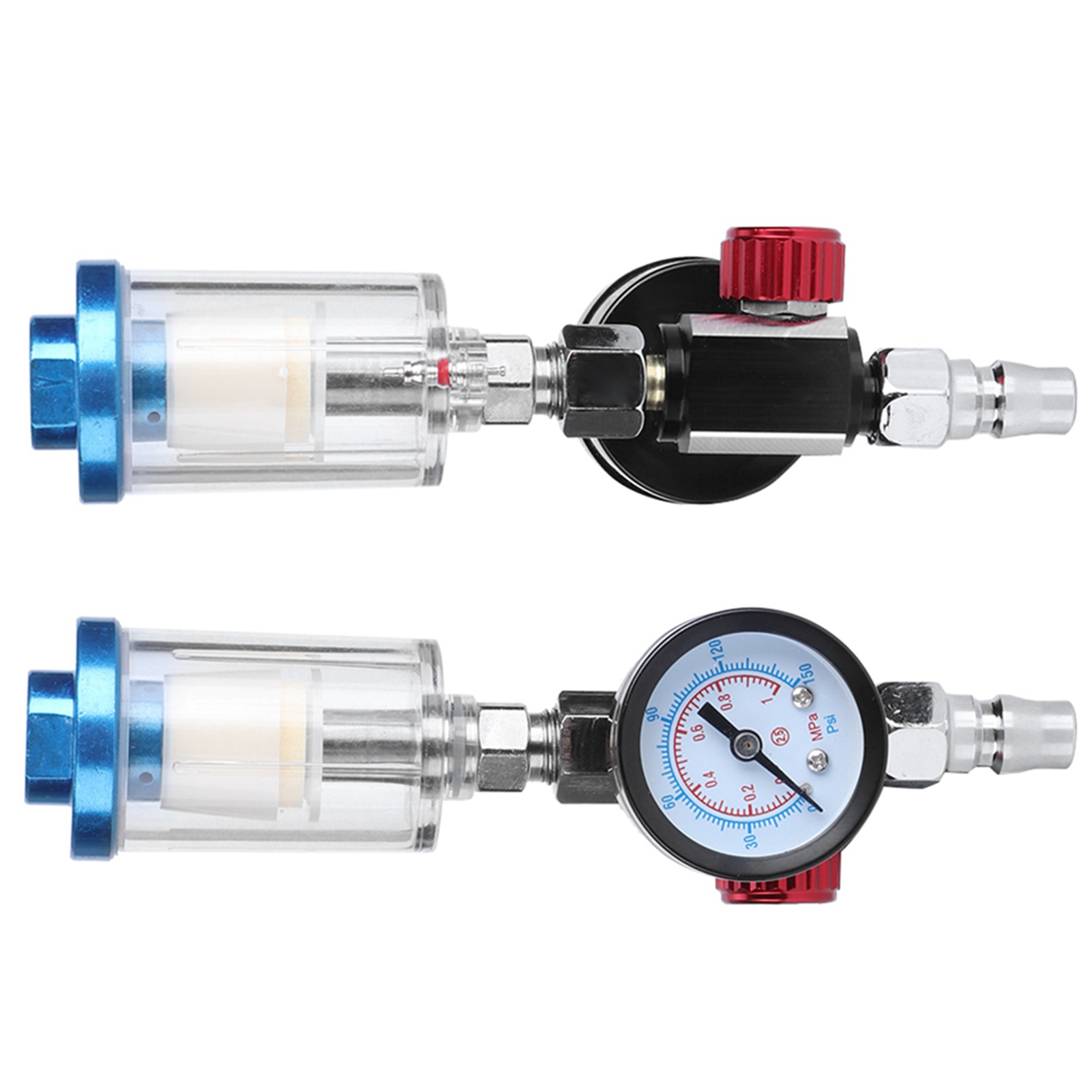 Pneumatische Farbpistole Mit Druckregler Und Manometer, Integriertem Öl- Und Wasserabscheiderfilter, Komplettem Set Für Luftkompressor
