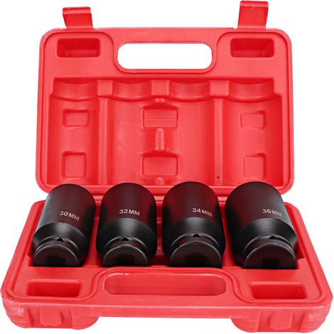4-teiliges 1/2-zoll-tiefbett-schlagschrauber-reparaturset Mit 12-punkt-kopfadapter Und Hoher Härte