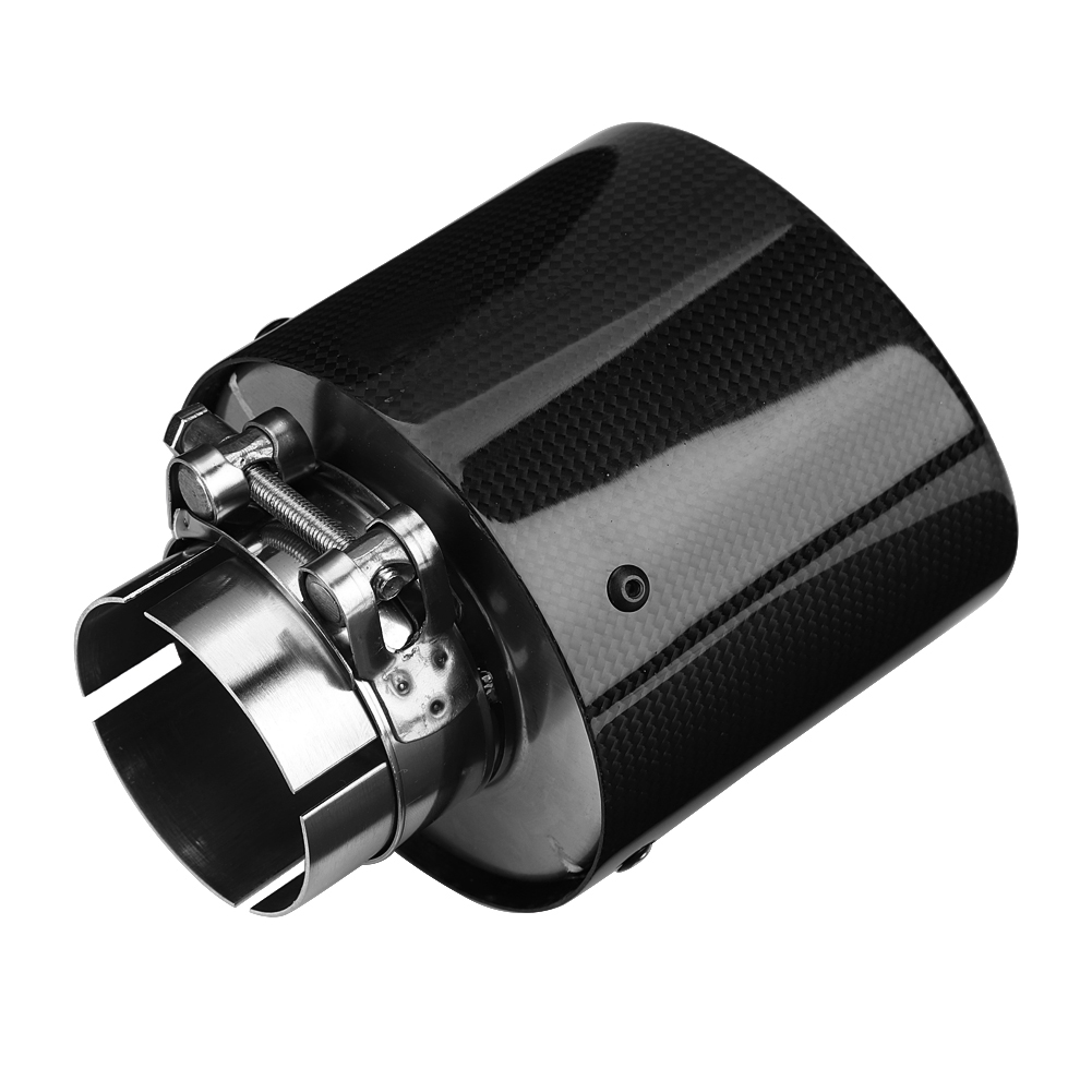 Auspuffendrohr In Carbon-optik, Einzelauspuff Für Pkw, Durchmesser 63–114 Mm, Modifiziertes Endrohr