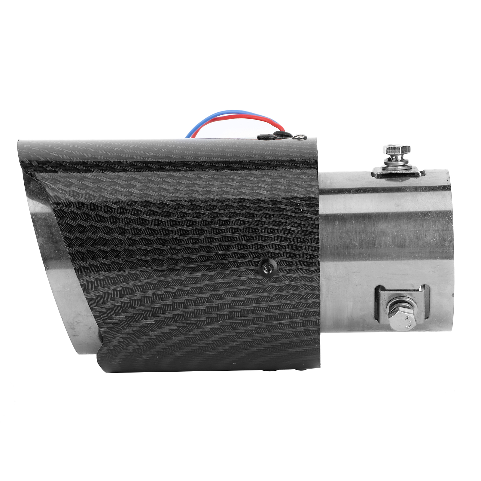 Auspuffendrohr Mit Led-beleuchtung, Einlass 63 Mm, Auslass 90 Mm, Rotes Licht