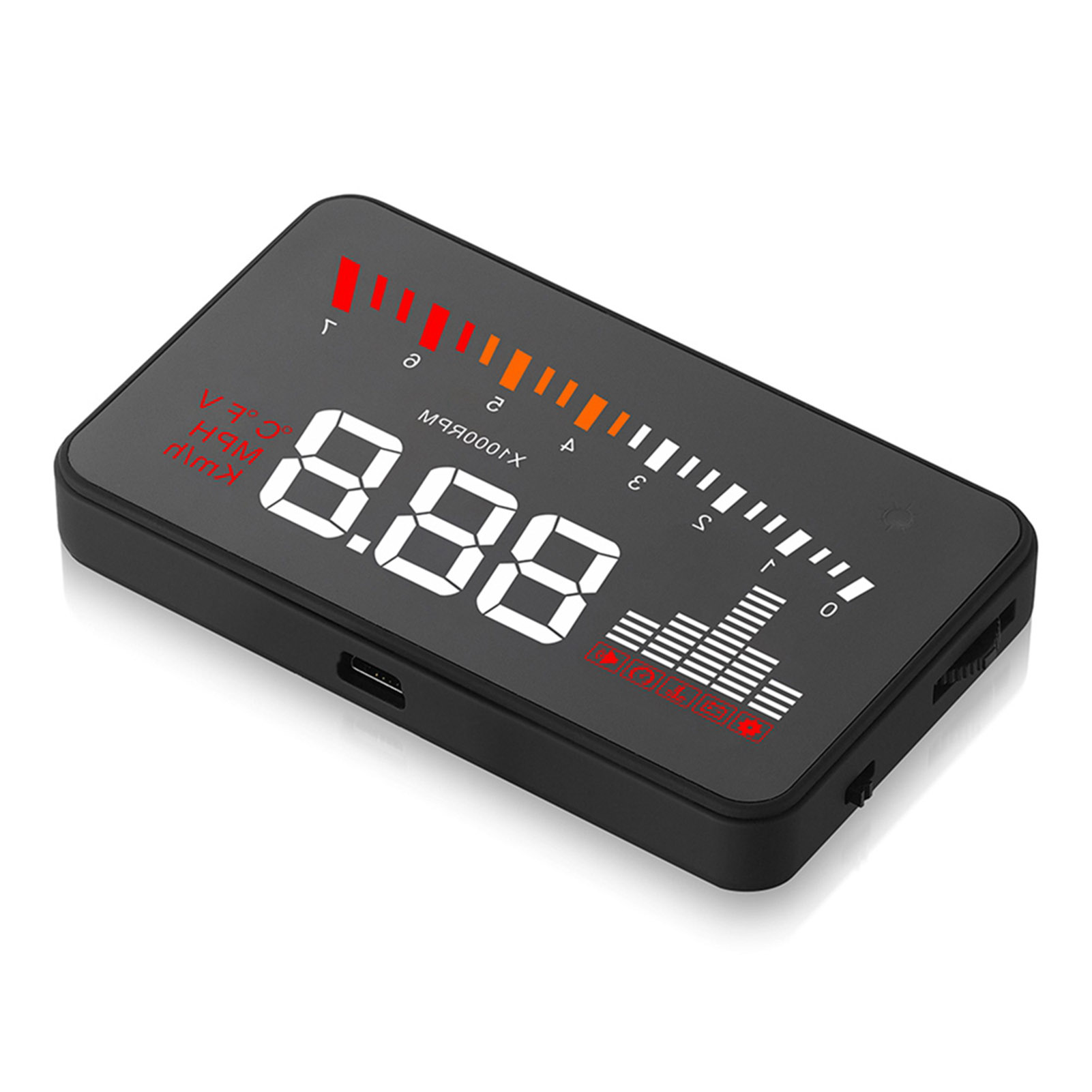 3,5-zoll Universal Head-up Display (hud) Obd2-x5 Für Fahrzeuge Mit Alarm- Und Warnfunktionen