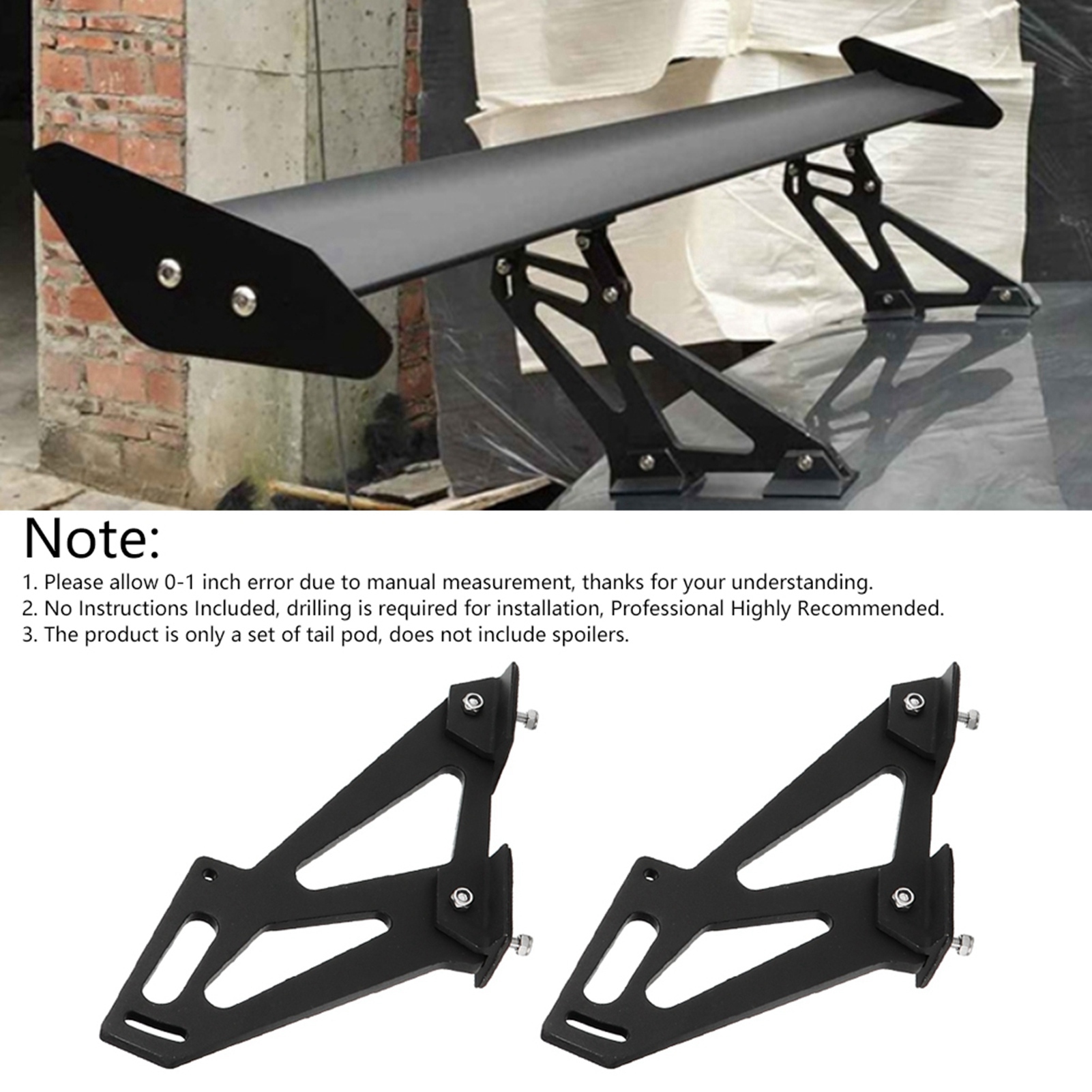 Universeller Cnc-gefräster Heckspoiler Aus Aluminium Für Pkw, Heckhalterung, Befestigungssatz, Rennspoiler Für Limousinen, Autoteile.
